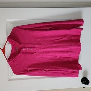 Barbie Pink Columbia button pullover EUC  Lightweight